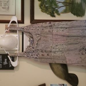 Fairycore vintage overall slip dress